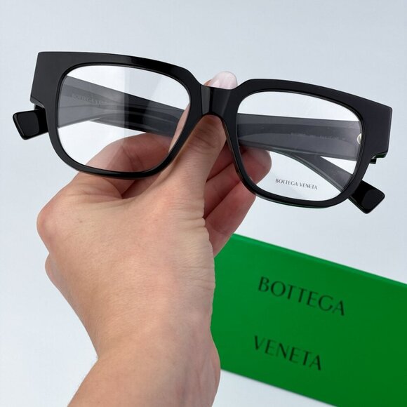 Bottega Veneta BV1289O 001 BRAND NEW Eyeglasses Black Square Women